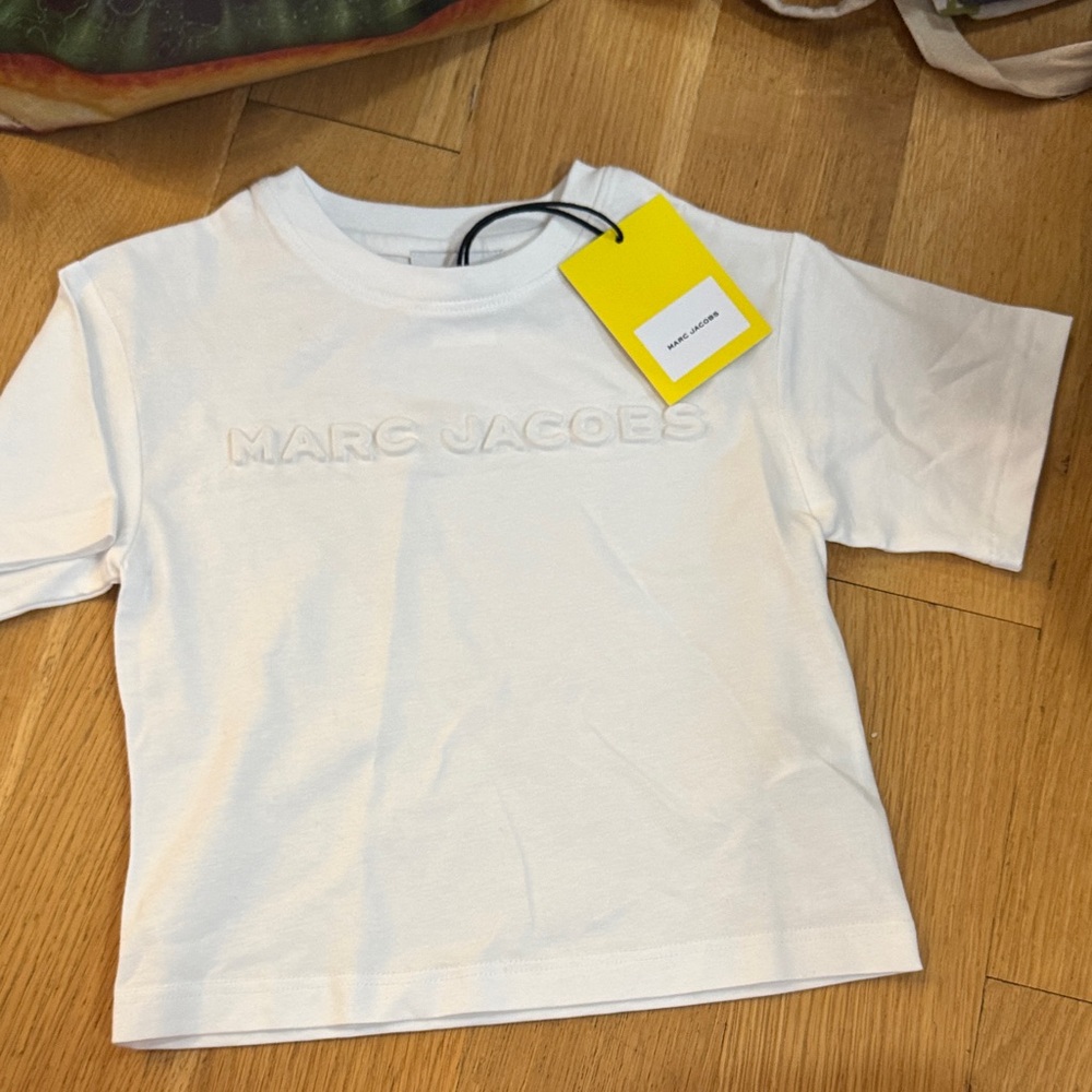 Marc Jacobs Kids Embossed White Tee